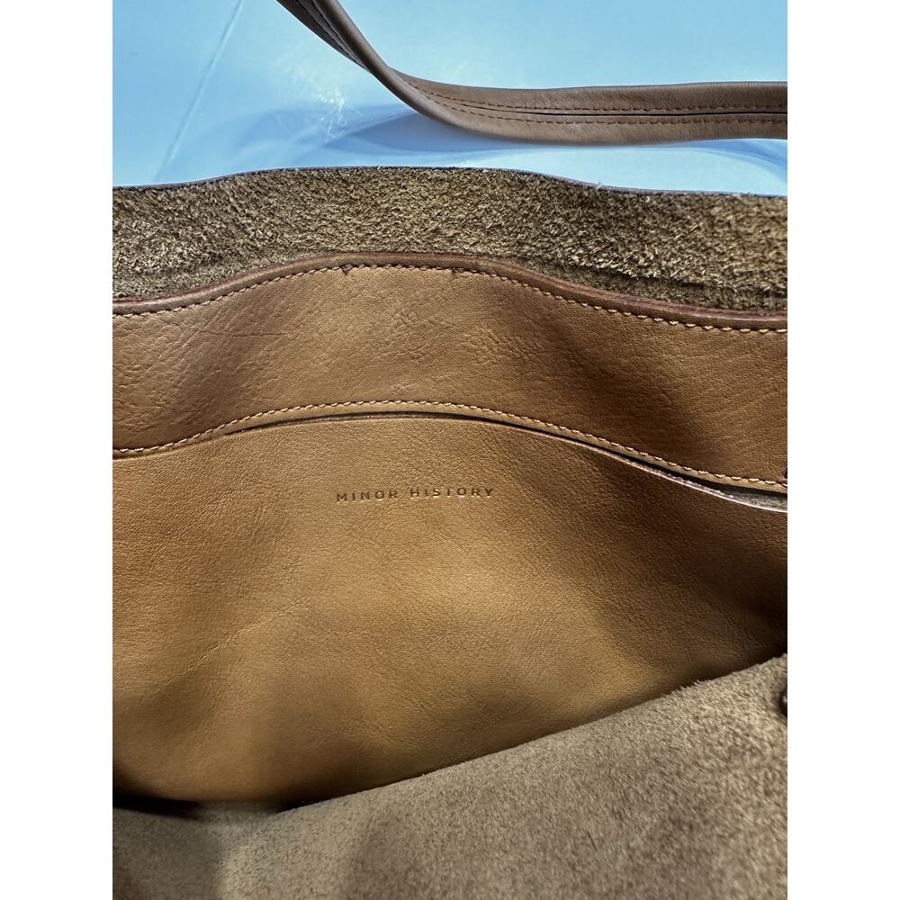 Minor History Women's Tan Camel Leather Bag Tote - Picture 8 of 8